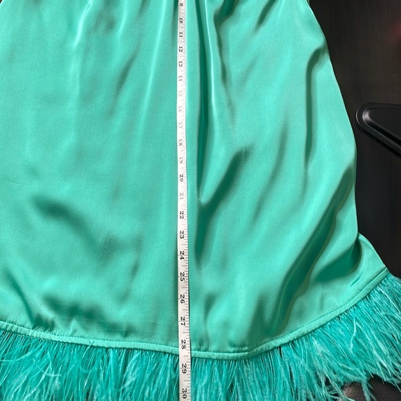 Strut & Bolt Ruffle Your Feather Halter Dress Turquoise Size Medium NWT - Picture 14 of 15